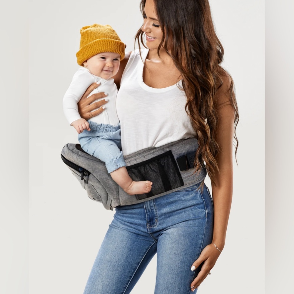 Gray Baby Hip Seat Carrier